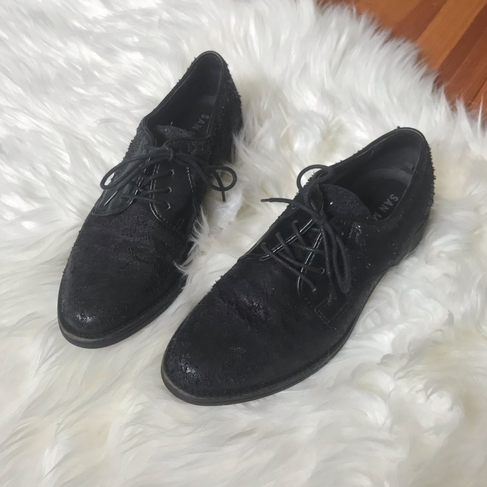 San Marina black loafers EUC